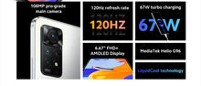 Global Rom Xiaomi Redmi Note 11 Pro 8GB 256GB MTK Helio G96 Octa Core 108MP Camera 120Hz Display NFC 5G Smartphone