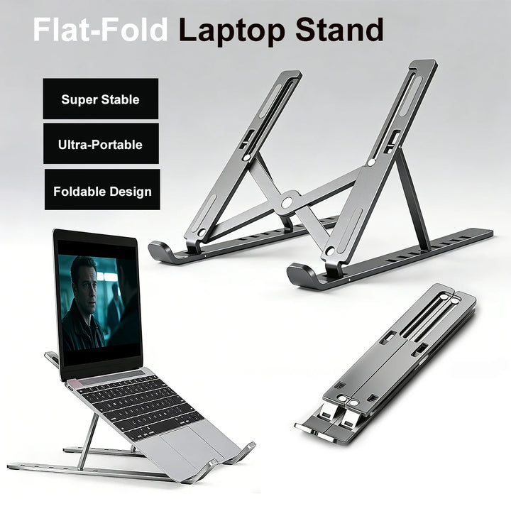 Soporte plegable DITONG para MacBook, soporte ajustable para computadora, PC y tablet, base para laptop con disipación de calor