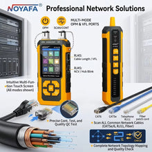 NOYAFA NF-8518 Network Cable Tester Optical Wire Tracer with OPM VFL POE NCV Port Flash Length Measurement RJ45 Continuity Test
