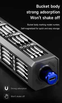 MECHANIC ES420 42-in-1 Set Electric Screwdriver with LED Light Magnetic Bits Dual Mode Electric and Manual Repair Tool Kit