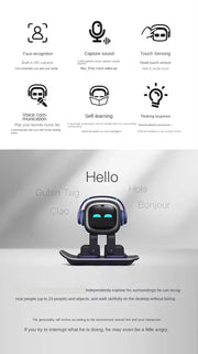 Robot inteligente de interacción emocional con IA, mascota electrónica de compañía con control por voz