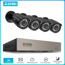 ZOSI 8CH 1080P CCTV System Outdoor 5MP Lite Video DVR with 2/4/6/8pcs 2MP Wired Security Cam Day/Night Video Surveillance System