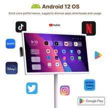 21.5 Inch Portable Smart Touch Screen TV Android 11 Wireless WiFi Monitor Battery Home Outdoor USB Mobile Phone Second Screen