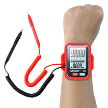 Wrist-worn Auto-ranging Digital Multimeter Multi Tester DCV ACV Resistance Continuity Measurement with Wearable Wrist Strip