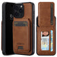 2 in 1 Detachable Leather iPhone Case with Card Pocket - Magnetic Cover for iPhone 17 pro Max 17 Air 15 14 13 12 11 pro Max