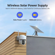 Cámara solar PT inalámbrica Annke de 4MP, NVR de 16 canales, cámara de seguridad de doble banda 2.4G y 5.8G, sistema de cámara inalámbrica con batería integrada y energía solar