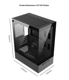 Power Train Illusionary Realm Computer Case M-ATX ITX Seaview Room Side Transparent Desktop Chassis Support 240 Water Cooler