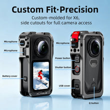 Flymile Metal Protective Frame For Insta360 X6 Camera Cage with Silicone Lens Cover Camera Accessories