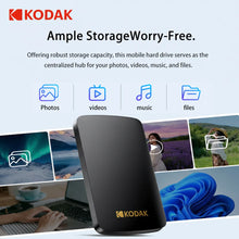 Kodak Portable External Hard Drive HDD P150 5Gbps USB3.0 External Hard Disk 500G 1TB Large-capacity Storage PS4/Xbox/PC