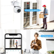 Cámara PTZ de vigilancia de seguridad inalámbrica IP Wifi de 8MP, zoom 4X, seguimiento, audio bidireccional, cámara de visión nocturna a color HD