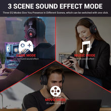 2.4GHz Wireless Headphones Bluetooth 5.0 Gaming Headset 3 Mode Connection ENC Noise Cancelling Mic 50H Playtime 50mm Drivers Low Latency Surround Sound Dual Chamber Audio for PC PS4 PS5 Xbox Switch