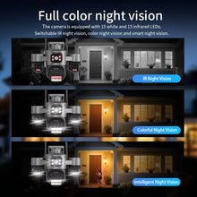 3-Lens 15MP Security Camera 3-HD Screen PTZ Outdoor WiFi IP Cam with Auto Tracking IP66 Waterproof 2-Way Audio CCTV Surveillance