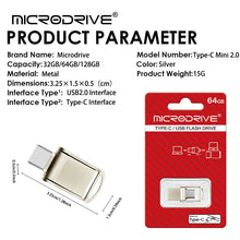 Dual-Interface USB 2.0 Type-C Flash Drive 16-128GB,High-Speed Data Transfer,Plug and play，Compatible with PC/Phone/Laptop