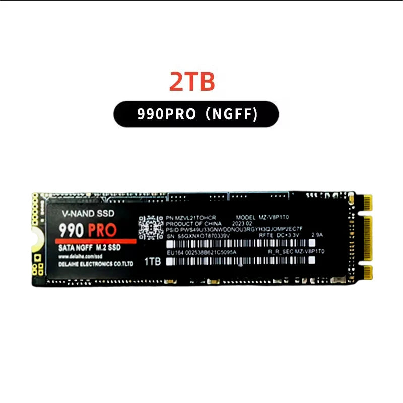 Original 980Pro 990Pro 1TB M.2 PCIe 4.0 NVMe 7400MB/s Max Transfer Speed Stable Internal Solid State Drive For Gaming Laptop PC