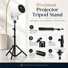 Portable Projector Tripod Adjustable Height Stable Base Floor Stand for Camera Ring Light Projector