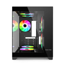 Power Train Coloured Glaze PC Case Sea View Room 270° Full View Without Column Desktop Chassis Support 240 Water Cooler