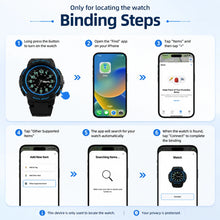 Kids Anti-Lost Watch with Apple Find My Android Find Hub Bluetooth Tracker Quartz Watch IP68 Waterproof No Subscription