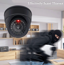 New Black/White Dummy Conch Camera Red Flashing LED Light For Home Office Surveillance Security System Fake CCTV Security Camera