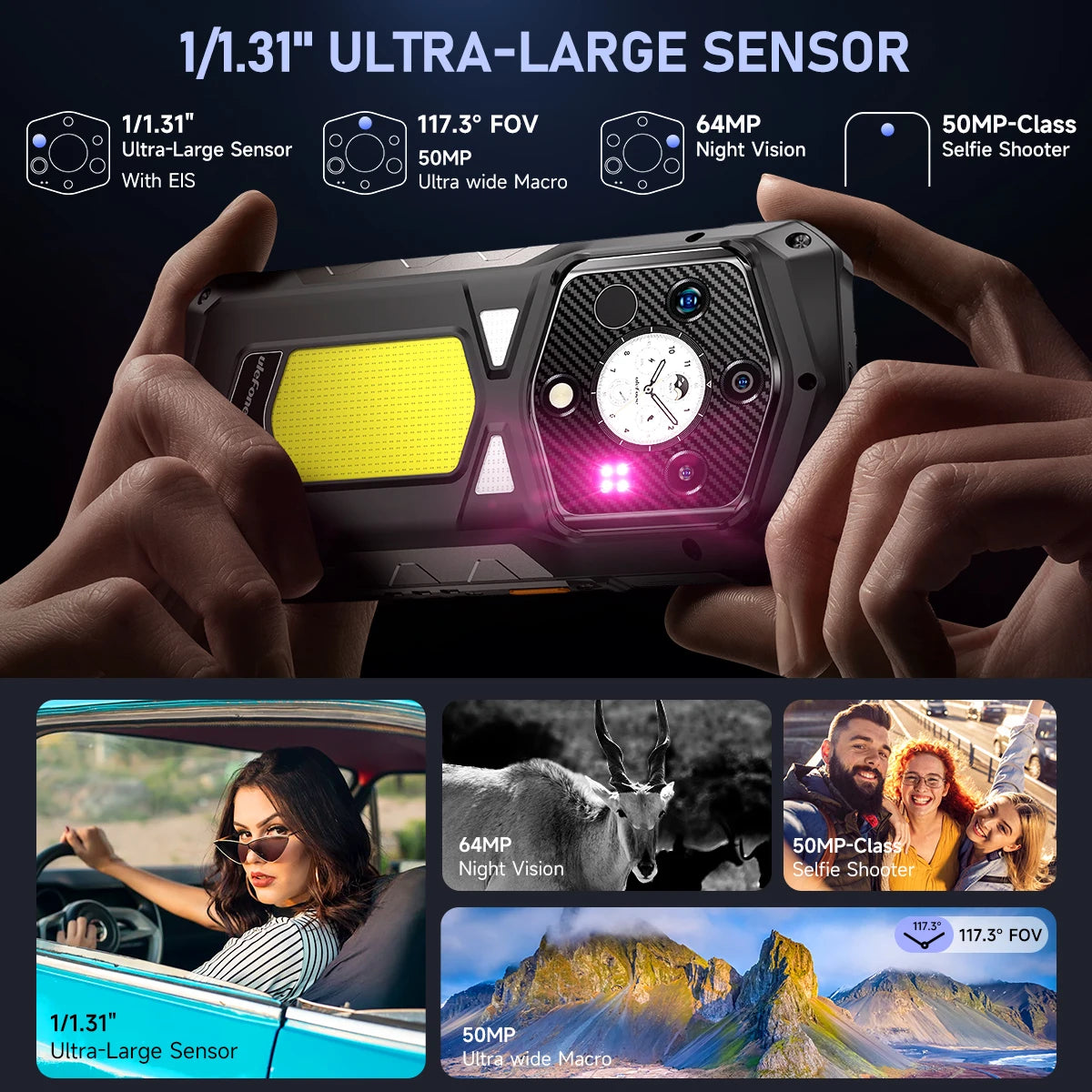 【Ships from US】 Ulefone Armor 29 Pro Thermal Version 5G AI Rugged Phone 21200mAh 120W 64MP Night Vision 6.67" 120Hz 512GB ROM