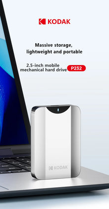 Kodak Portable External Hard Drive HDD P232 5Gbps USB3.0 External Hard Disk 2TB 1TB Large-capacity Storage PS4/Xbox/PC
