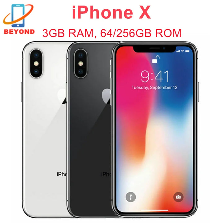 Apple iPhone X 5.8" Pantalla OLED original RAM 3GB ROM 64/256GB Face ID A11 Bionic 4G LTE 12MP iOS Desbloqueado Auténtico