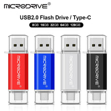TYPE-C USB Flash Drive 128GB OTG Direct Connection Pen Drive 64GB Memory Stick 16GB Creative Business Gift Red U Disk Blue 32G