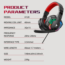 RGB Wired Gaming Headset with Microphone, USB & 3.5mm Over‑Ear Headphones for PC Laptop PS4 PS5 Mobile, Adjustable Noise‑Cancelling Mic, Surround Stereo Sound, Comfortable Headset for Gaming, Office, Study & Daily Use