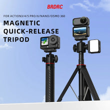BRDRC Tripod for DJI Osmo 360 II Camera Quick-release Mount Adapter Tripod Selfie Stick With Cold Shoe Photography Accessories