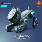 Perro robot inteligente con control remoto por gestos y táctil, altavoz Bluetooth, canciones, programable, luces geniales, juguete interactivo para niños de 6 años en adelante