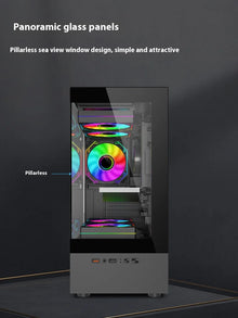 Power Train Illusionary Realm Computer Case M-ATX ITX Seaview Room Side Transparent Desktop Chassis Support 240 Water Cooler