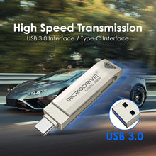 2 in 1 OTG USB-C Flash Pen Drive Metal Memory Stick Usb 3.0 Flash Disk 64GB 128GB 256G USB3.0 Dual C Pendrive