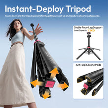Ulanzi MT-44M 1.49M Magsafe Tripod Stand for Iphone Android Smartphone Camera DSLR Selfie Stick with 360° Ballhead for Vlog Live