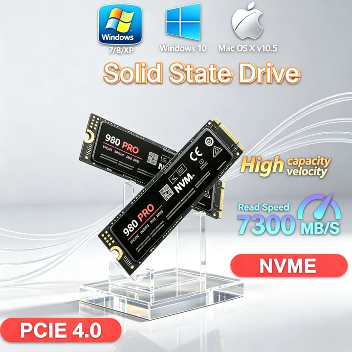 Original 980Pro 990Pro 1TB M.2 PCIe 4.0 NVMe 7400MB/s Max Transfer Speed Stable Internal Solid State Drive For Gaming Laptop PC