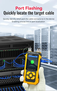 NOYAFA NF-8518 Network Cable Tester Optical Wire Tracer with OPM VFL POE NCV Port Flash Length Measurement RJ45 Continuity Test