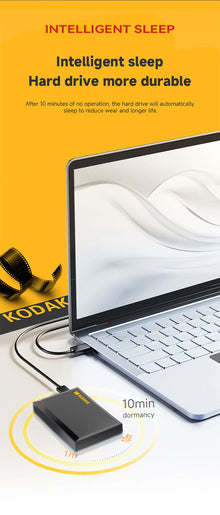 KODAK P190 Portable External HDD 500GB 1TB 2.5 Inch Hard Drive USB3.0 5Gbps Storage Disk for PS5 PS4 Laptop Desktop PC