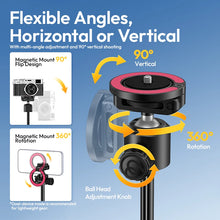 Ulanzi MT-44M 1.49M Magsafe Tripod Stand for Iphone Android Smartphone Camera DSLR Selfie Stick with 360° Ballhead for Vlog Live