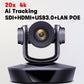 4K Ultra HD PTZ Camera, 20x Zoom, Supports NDI, POE, Ideal for Video Conferencing, Churches, Events, and Live Streaming