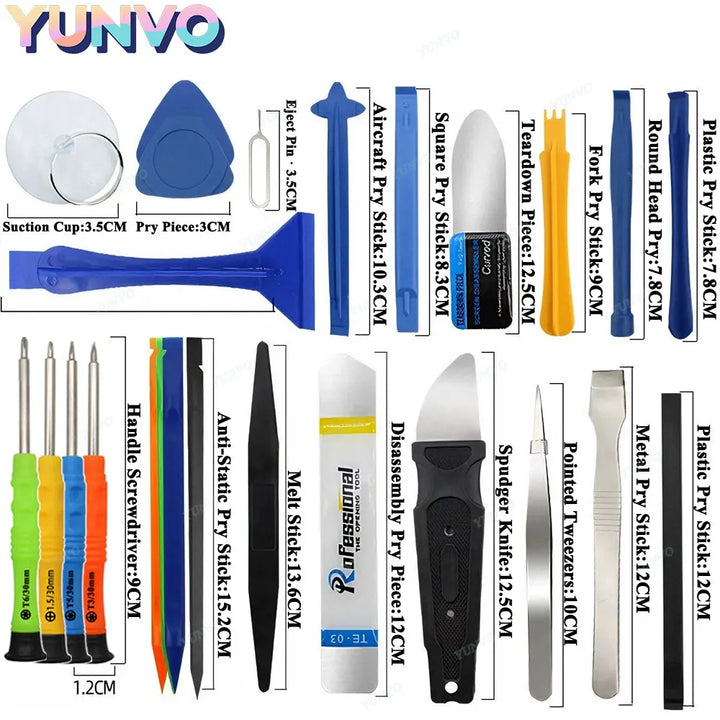 Precision Screwdriver Set Opening Repair Tool Electronic Disassembly Repair Tool Kit for Mobile Phone 13 Pro Max 14 15 16 17ProM