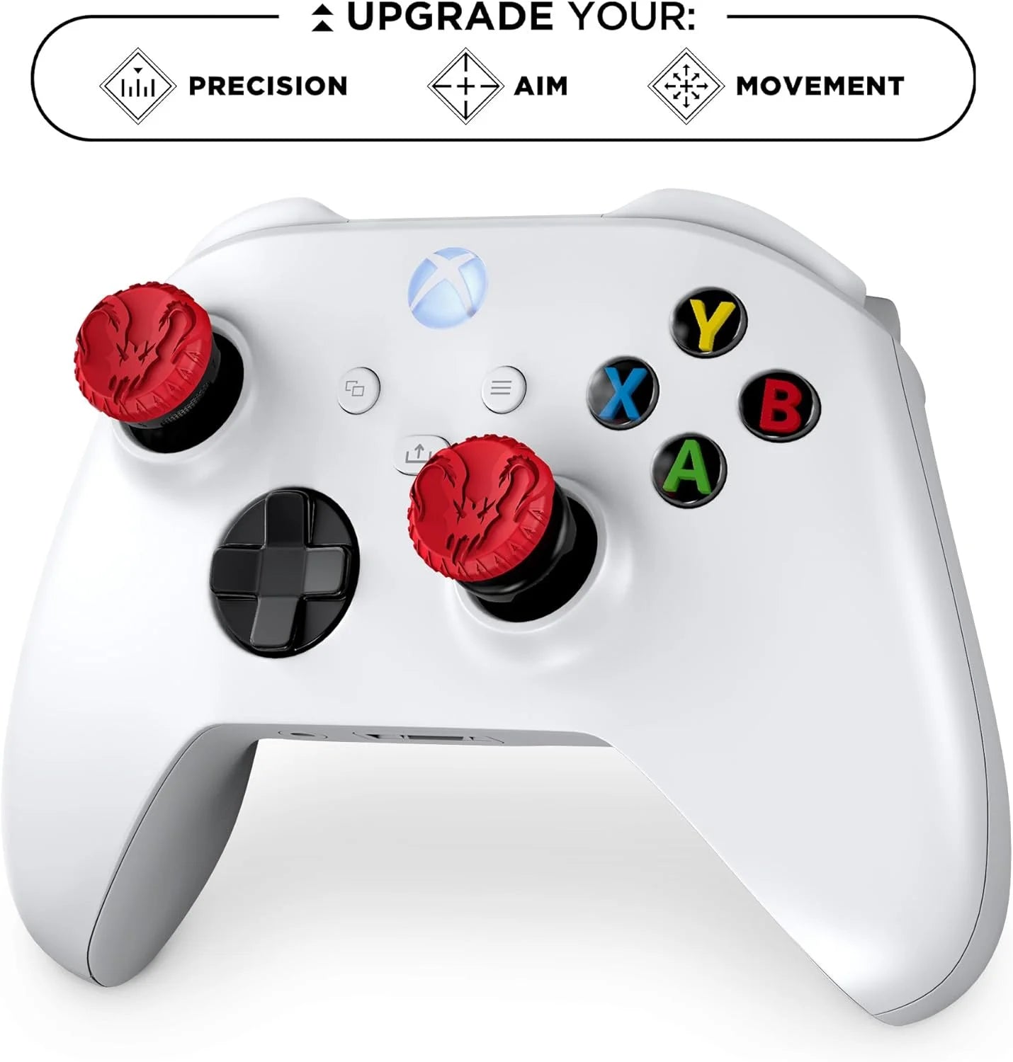 2Pcs Hand Grip Extenders Caps for Xbox Series Game Controller Gamepad Thumb Stick Grips High/Low Rise Covers For Xbox one/One S