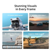 Dron inteligente DJI Lito X1, fotos de 48 MP, cámara lenta 4K/100 fps, D-Log M de 10 bits, almacenamiento interno de 42 GB, cuadricóptero RC plegable