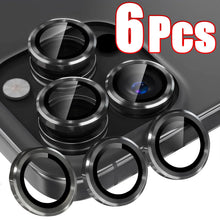 6pcs, Black Metal Camera Lens Protector For iPhone 17/17 Pro/17 Pro Max/Air/16/15/14/13/12/11 Full Cover, Case Friendly, Ultra H