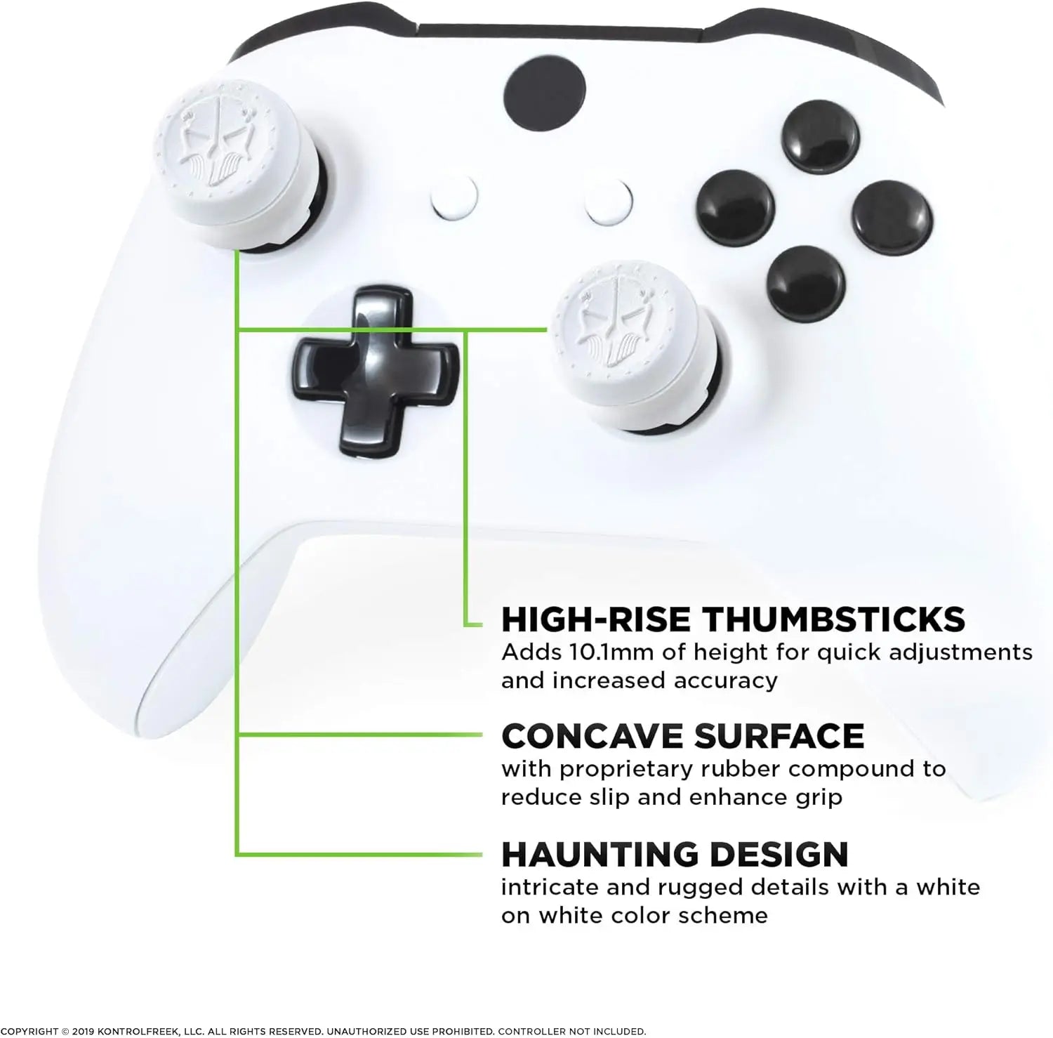 2Pcs Hand Grip Extenders Caps for Xbox Series Game Controller Gamepad Thumb Stick Grips High/Low Rise Covers For Xbox one/One S
