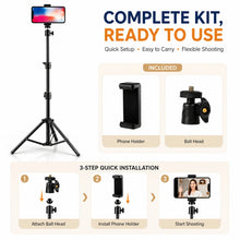 Foldable Phone Tripod MultiPurpose Camera Stand for Live Video Shooting Photography Adjustable with Phone Holder Extendable Legs