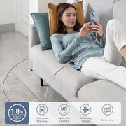 Cable de carga rápida USB de 3A para iPhone 14 11 12 13 Pro X XS Max 6 7 8 Plus SE iPad, cable de datos para cargador de teléfono, 1.8M 2.8M