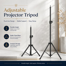 Portable Projector Tripod Adjustable Height Stable Base Floor Stand for Camera Ring Light Projector