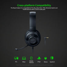 Razer Kraken X Multi-Platform Wired Gaming Headset Bendable Cardiod Microphone 3.5 mm Connection Adjustable Headband 7.1 surroun