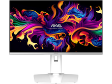 MSI 27" QHD 2K 1440P 280Hz with FreeSync Premium Pro & G-Sync Compatible 0.03ms HDR400 USB-C White OLED Gaming Computer Monitor with Height Adjustable, Swivel, Pivot & Tilt stand MAG272QPW QD-OLED X28