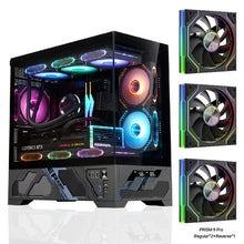 WJCOOLMAN Millennium MATX PC Case 5.5 Inch Screen/Digital Display 360 Water Cooler Sea View Room Customize Screen Computer Case