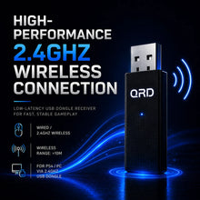 QRD Spark N7 2.4Ghz Wireless Controller for PS4/PS3/PC Direct Connect Hall Effect Vibration Effect Gamepad For PS5 Via Converter
