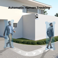 Cámara de seguridad solar WiFi Dekco de 3MP, 100% sin cables, con batería de 5000mAh, audio bidireccional, panel solar inalámbrico y cámara CCTV PTZ